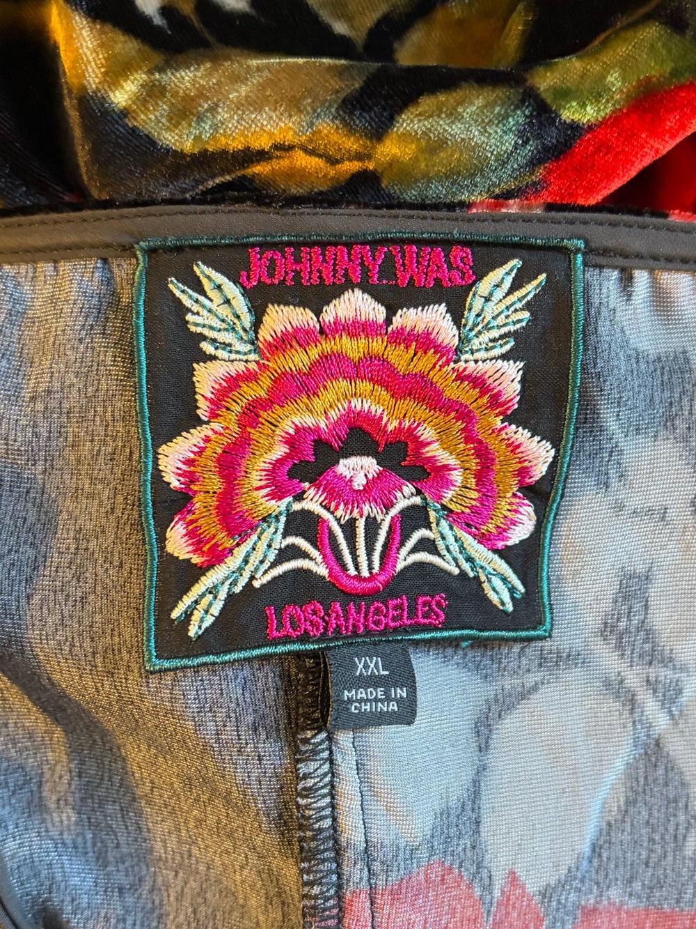 Johnny Was Velvet Slip Dress - Picture 6 of 7